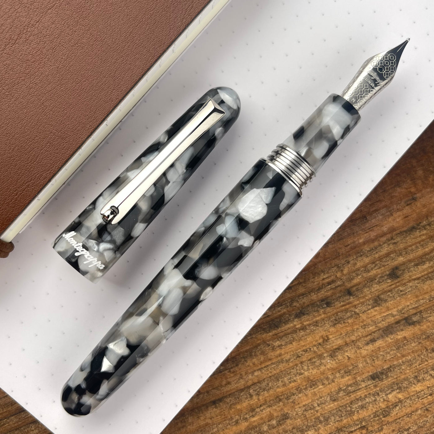 Montegrappa Elmo 01 Fountain Pen - Stonewash Grey (Atlas Exclusive)