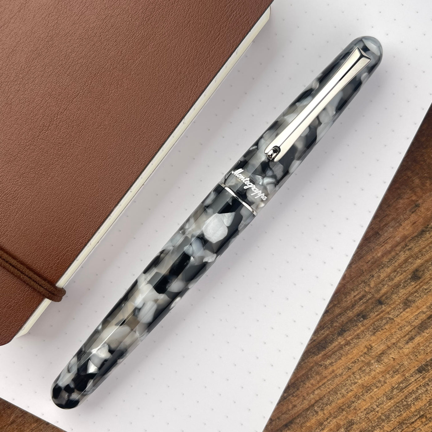 Montegrappa Elmo 01 Fountain Pen - Stonewash Grey (Atlas Exclusive)