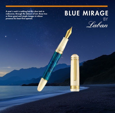 Laban 326 Mirage Fountain Pen - Blue Mirage
