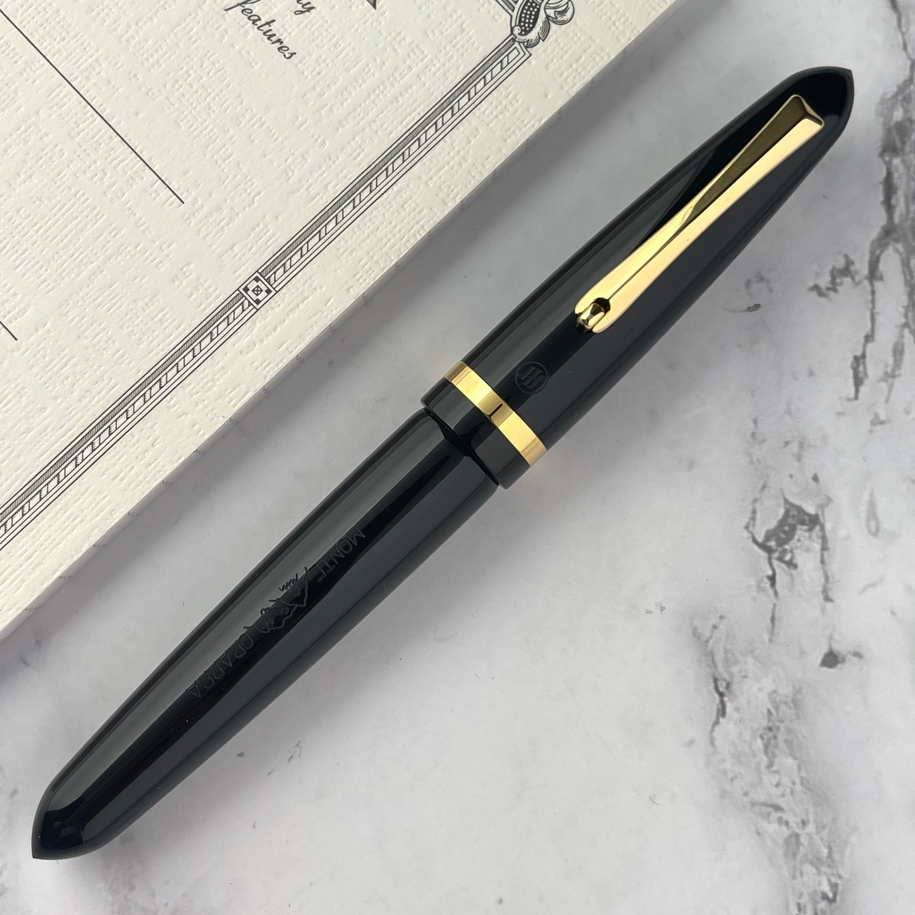 Montegrappa Venetia Fountain Pen - Black | Atlas Stationers