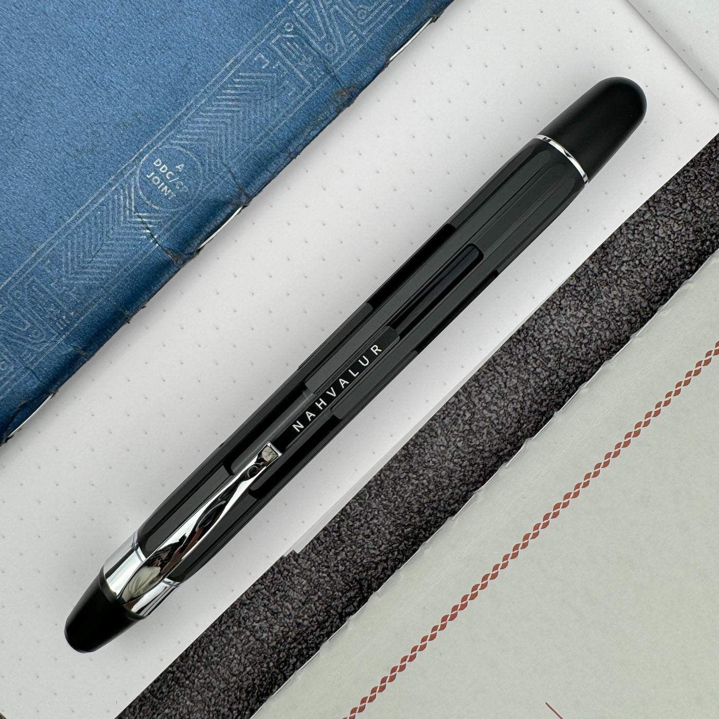 Nahvalur Eclipse Fountain Pen - Black Silver