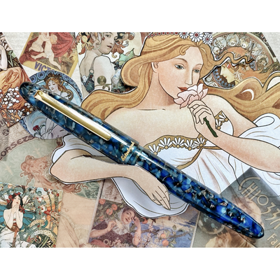 Esterbrook Estie Fountain Pen - Nouveau Blue w/ Gold Trim | Atlas Stationers.