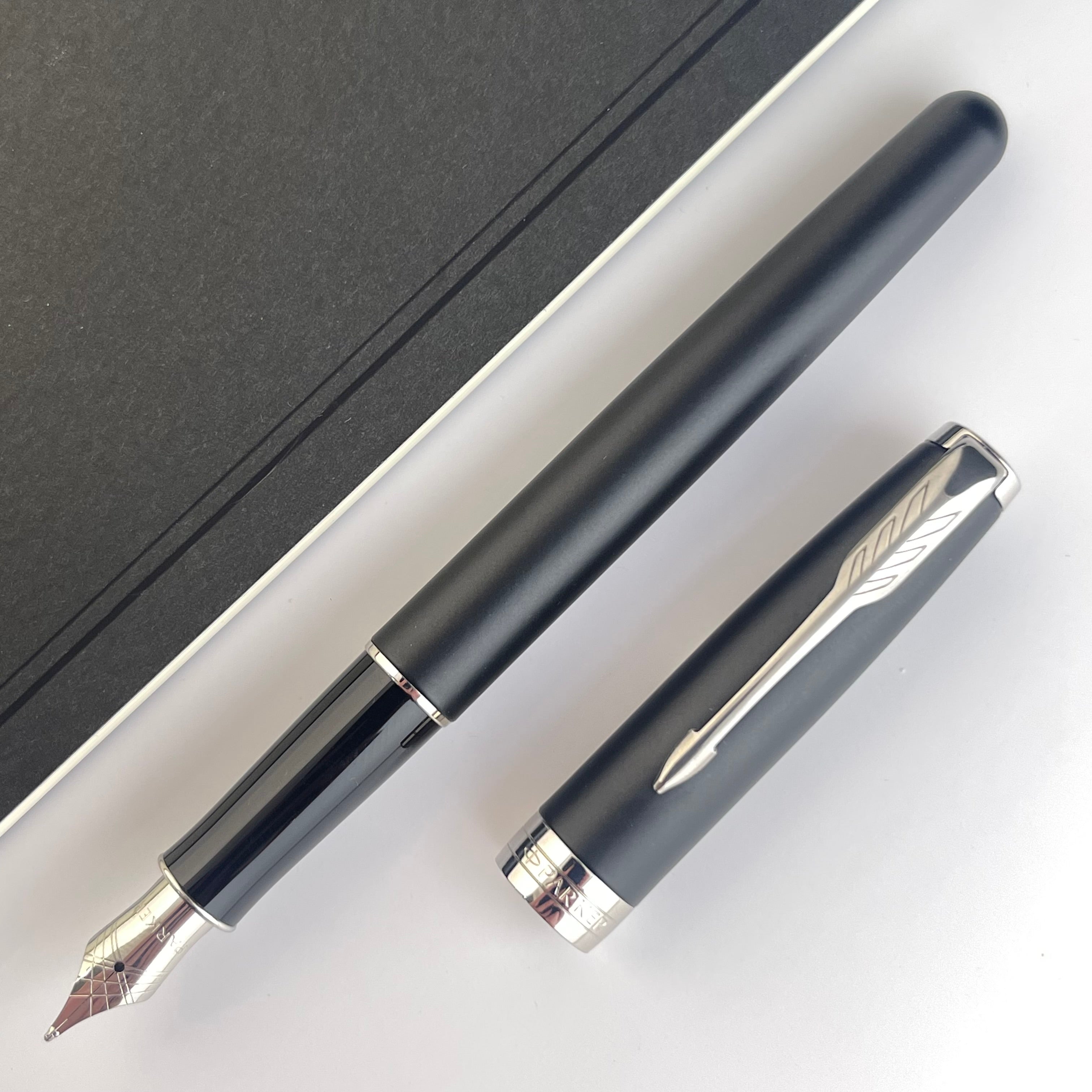 Parker Sonnet Fountain Pen - Matte Black with Chrome Trim | Atlas ...