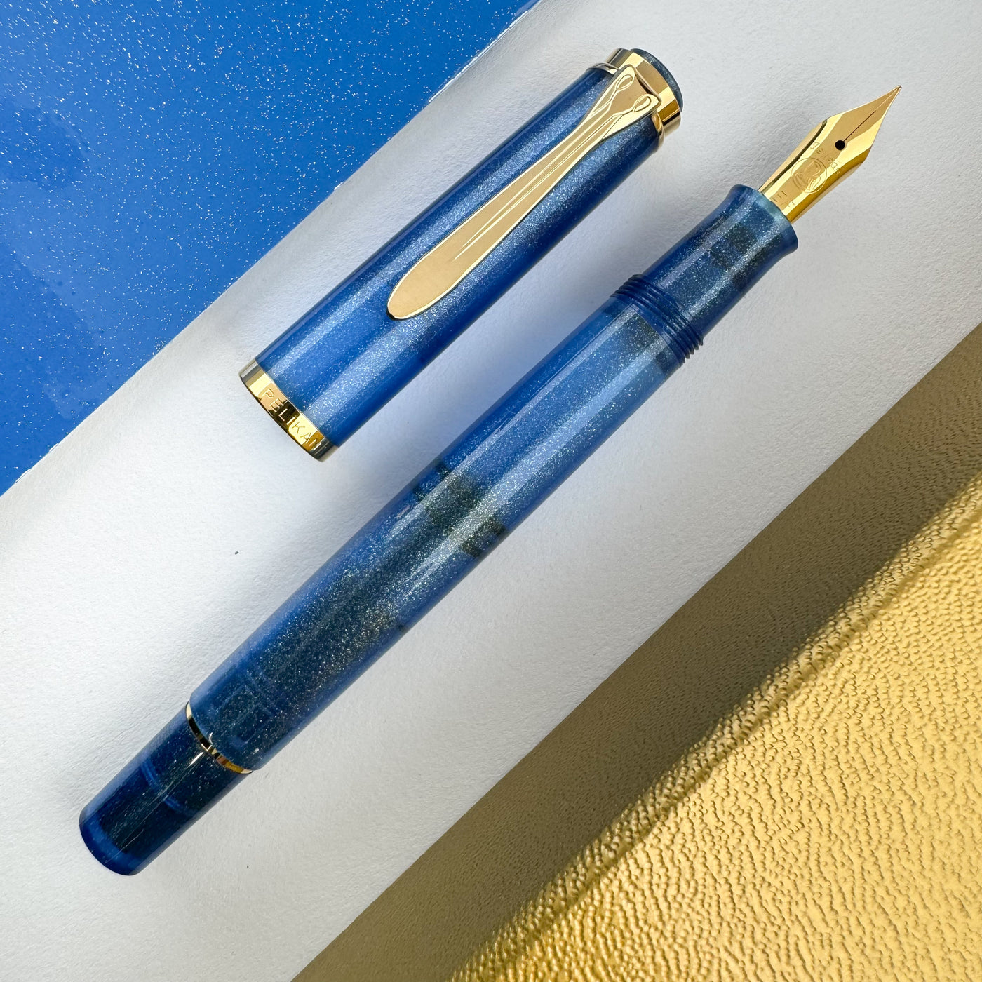 Pelikan Classic M200 Fountain Pen - Golden Lapis (Special Edition)