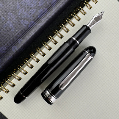 Platinum #3776 Century Fountain Pen - Black Diamond with Rhodium Trim