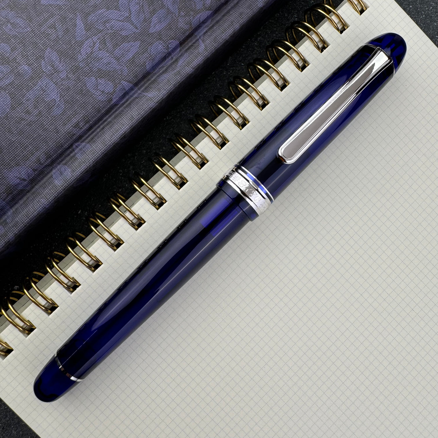 Platinum #3776 Century Fountain Pen - Chartres Blue with Rhodium Trim