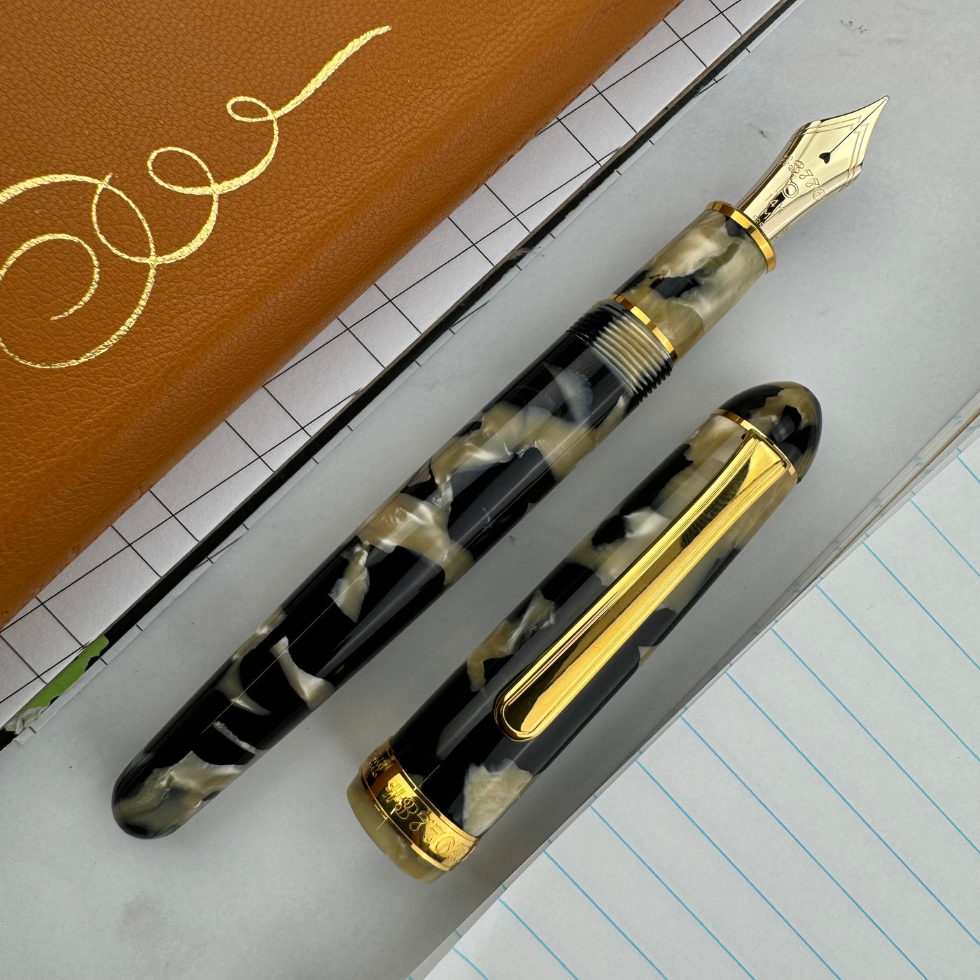 Platinum #3776 Celluloid Fountain Pen - Calico