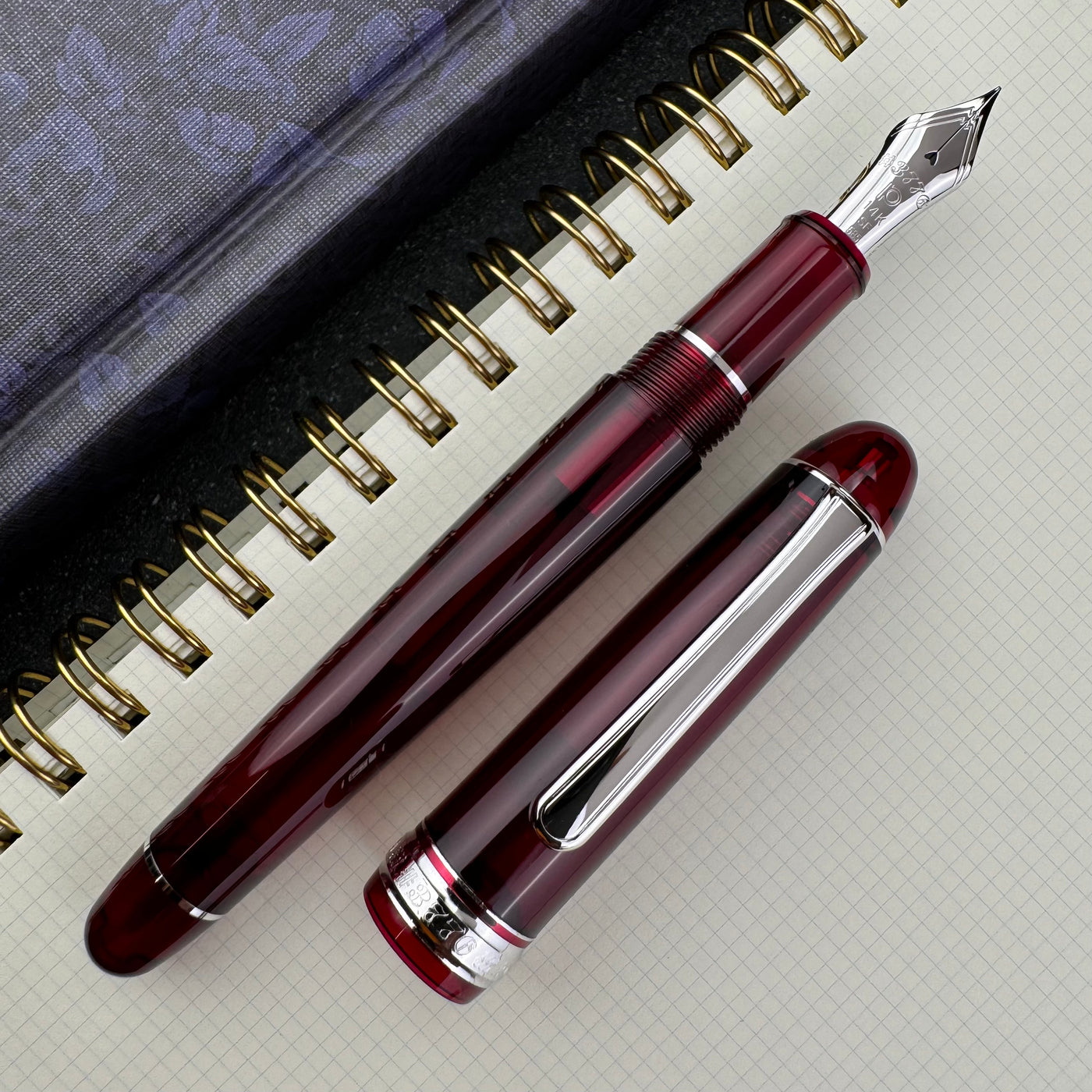 Platinum #3776 Century Fountain Pen - Bourgogne with Rhodium Trim