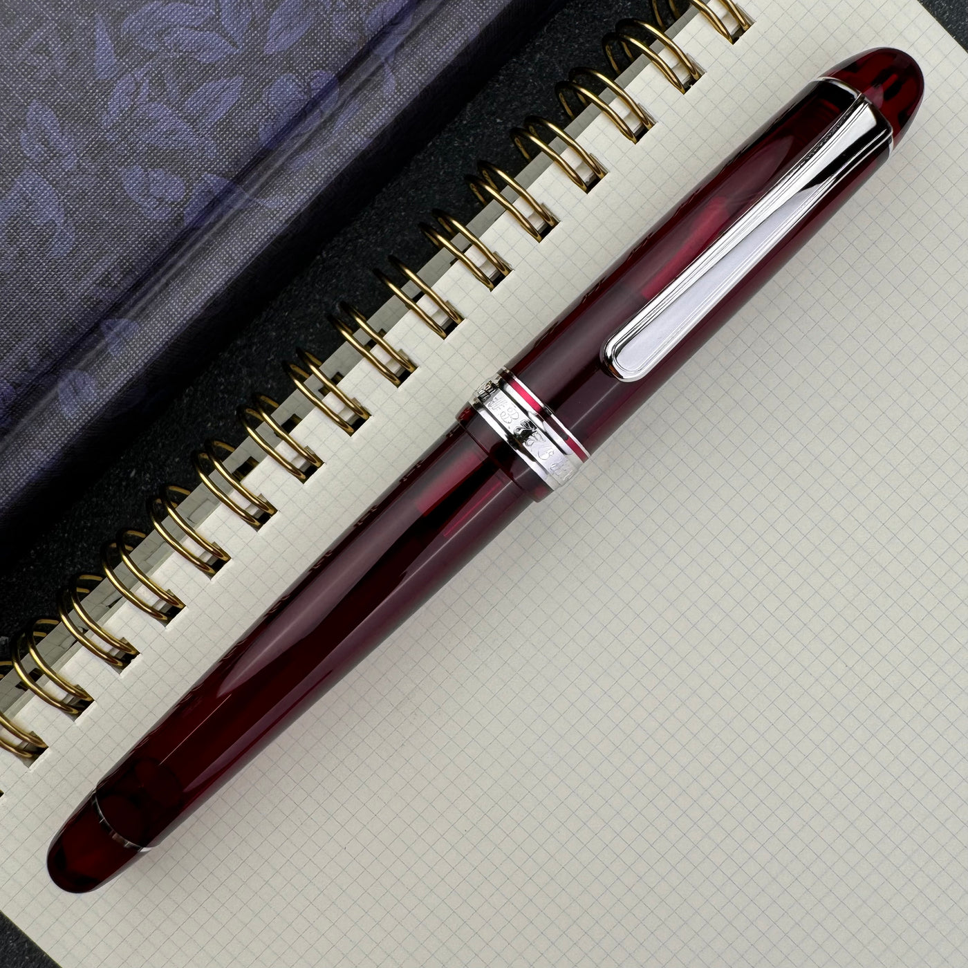 Platinum #3776 Century Fountain Pen - Bourgogne with Rhodium Trim