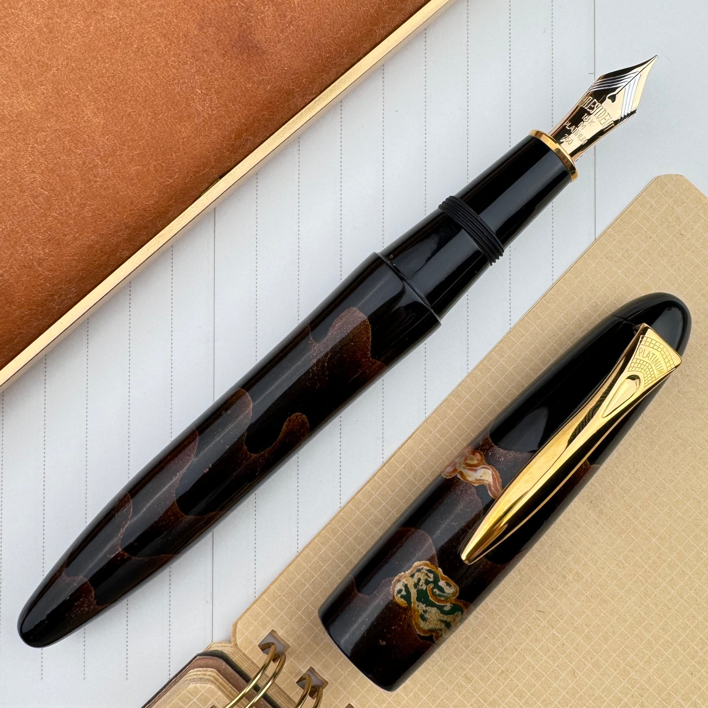 Platinum Izumo Yakumo Fountain Pen - Yagumonuri Togi Maki-e