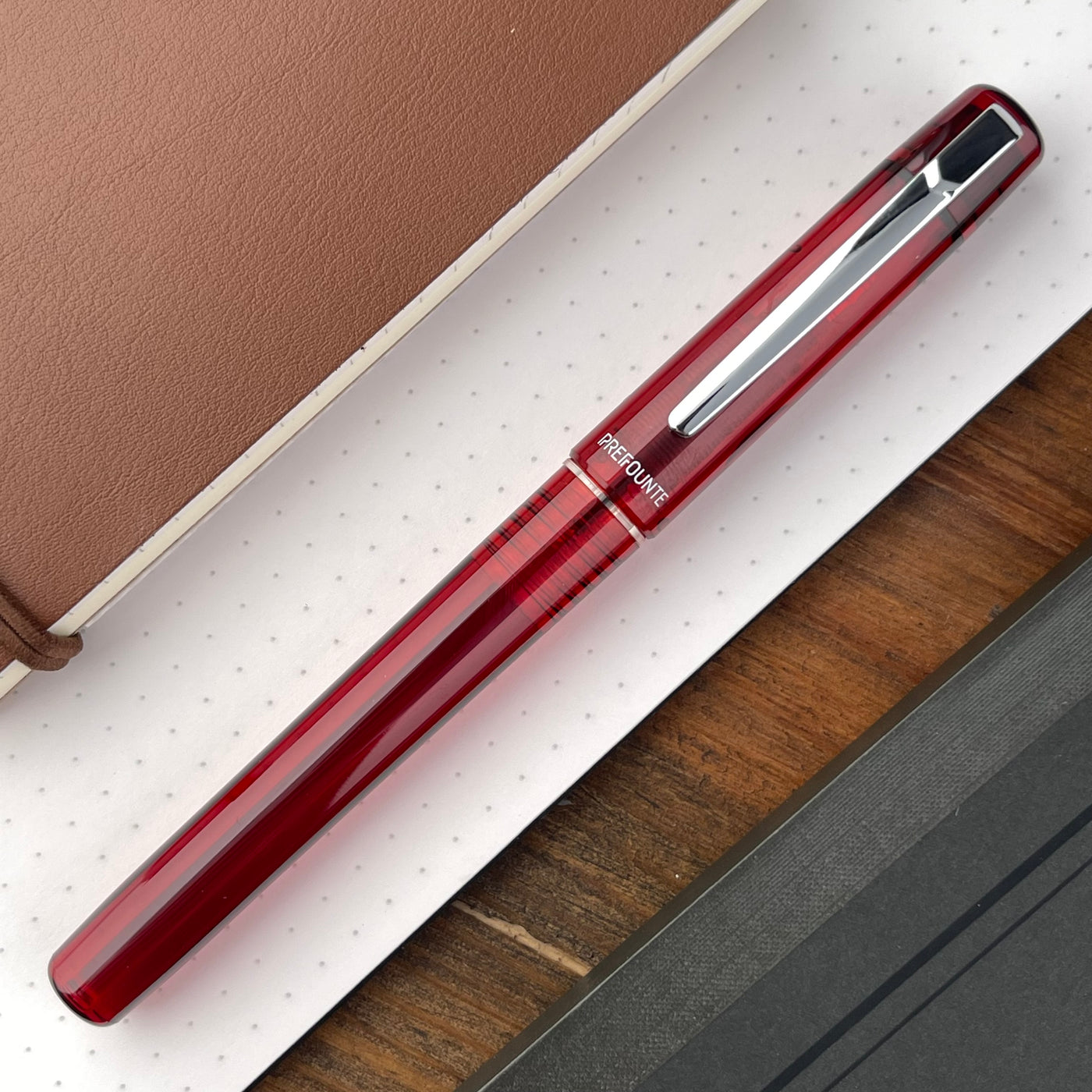 Platinum Prefounte Fountain Pen - Crimson Red