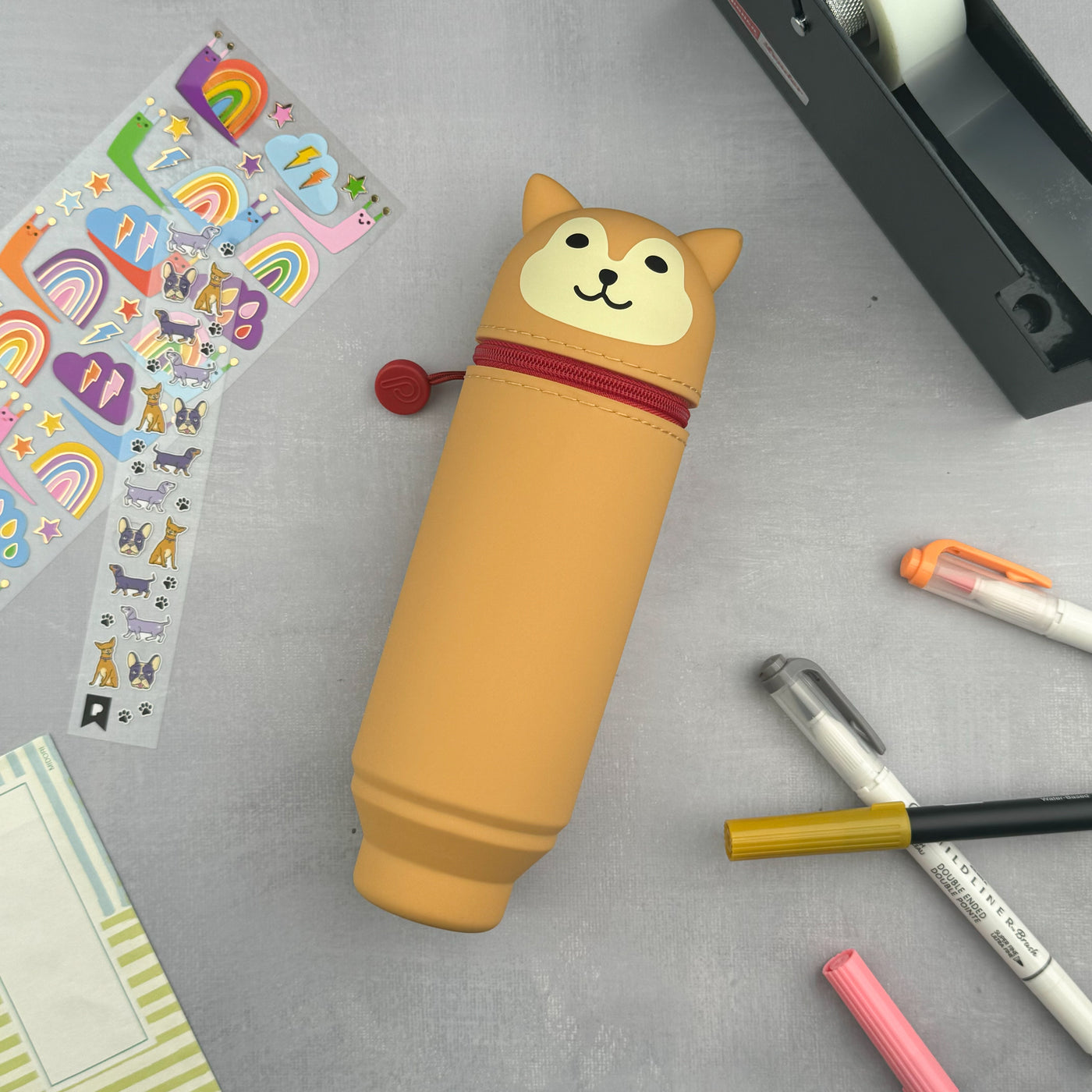 PuniLabo Stand Up Pen Case - Shiba Dog