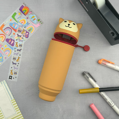 PuniLabo Stand Up Pen Case - Shiba Dog