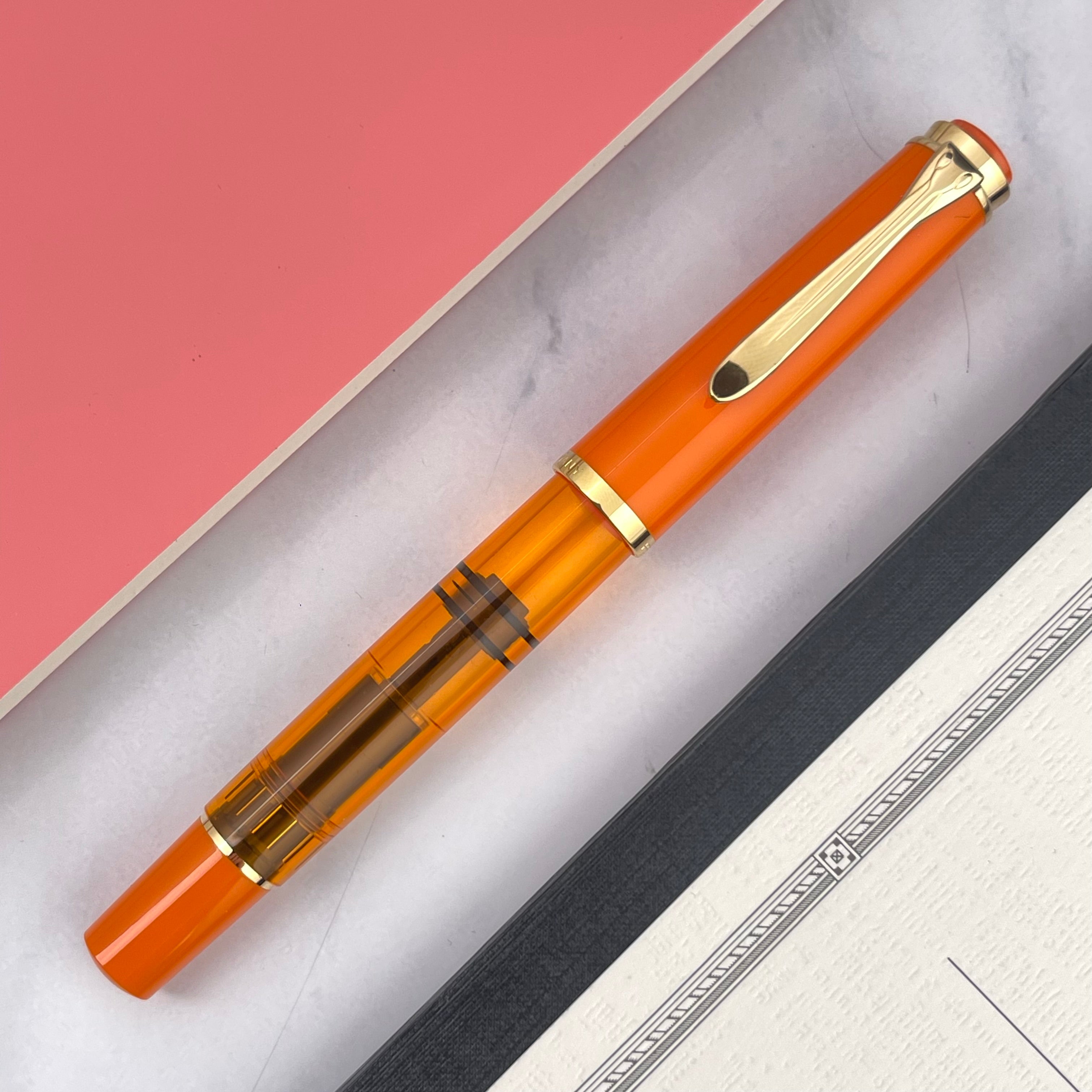 Pelikan Classic M200 Fountain Pen - Orange Delight (Special Edition ...