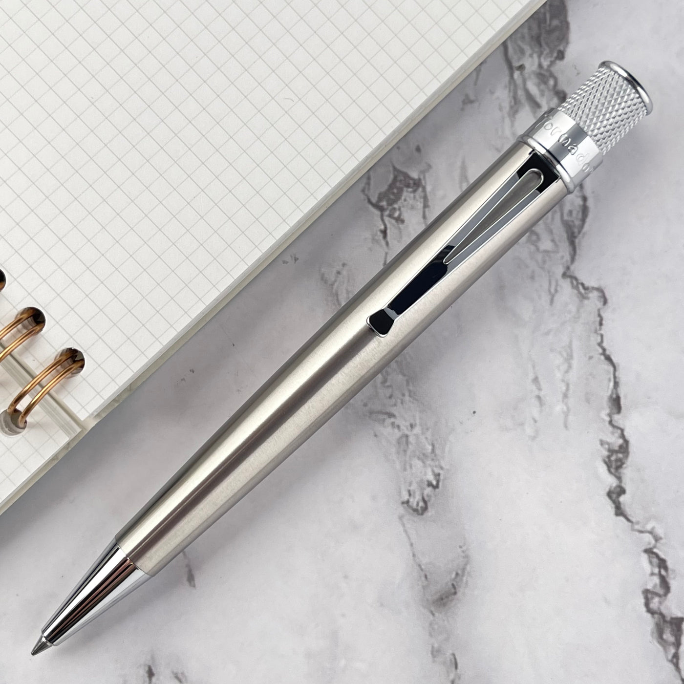 Retro 51 Tornado Classic Lacquer Rollerball Pen - Stainless