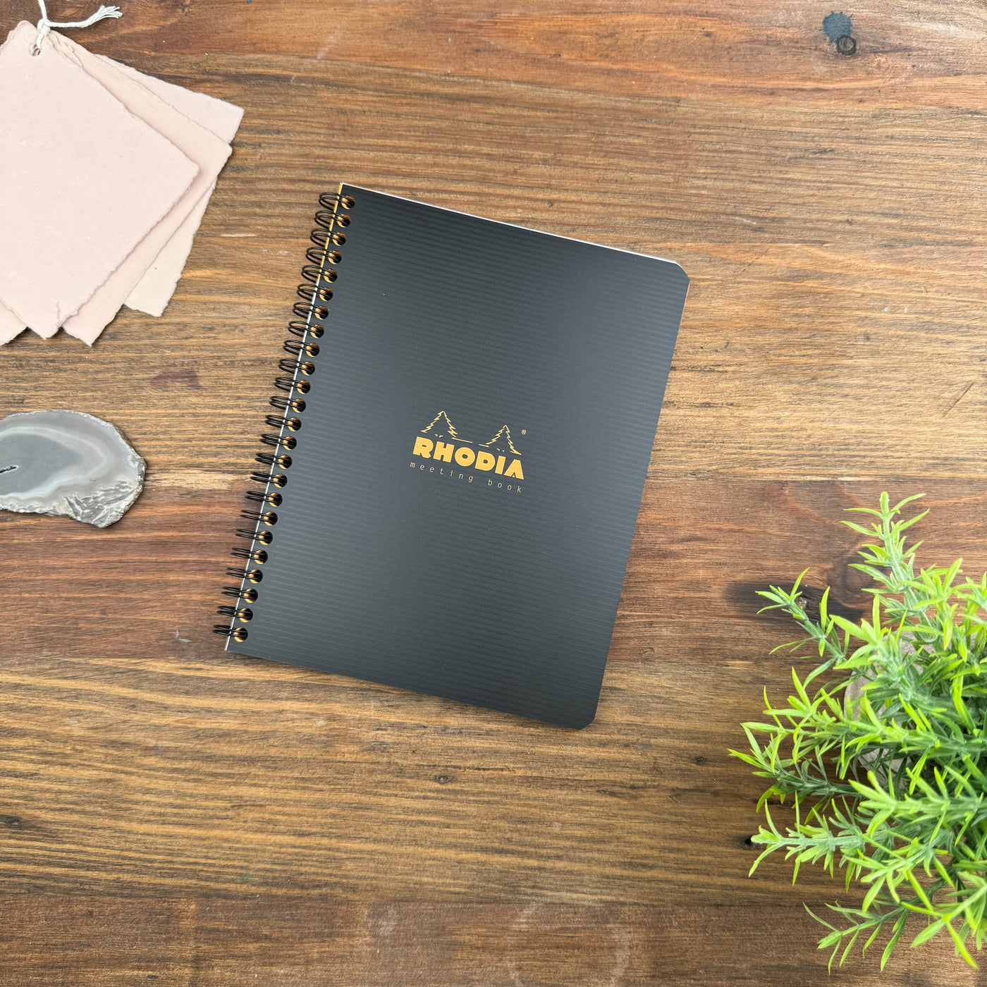 Rhodia Rhodiactive Meeting paper Book 90g paper - Lined 80 sheets - 6 1/2 x 8 1/4 - Black cover