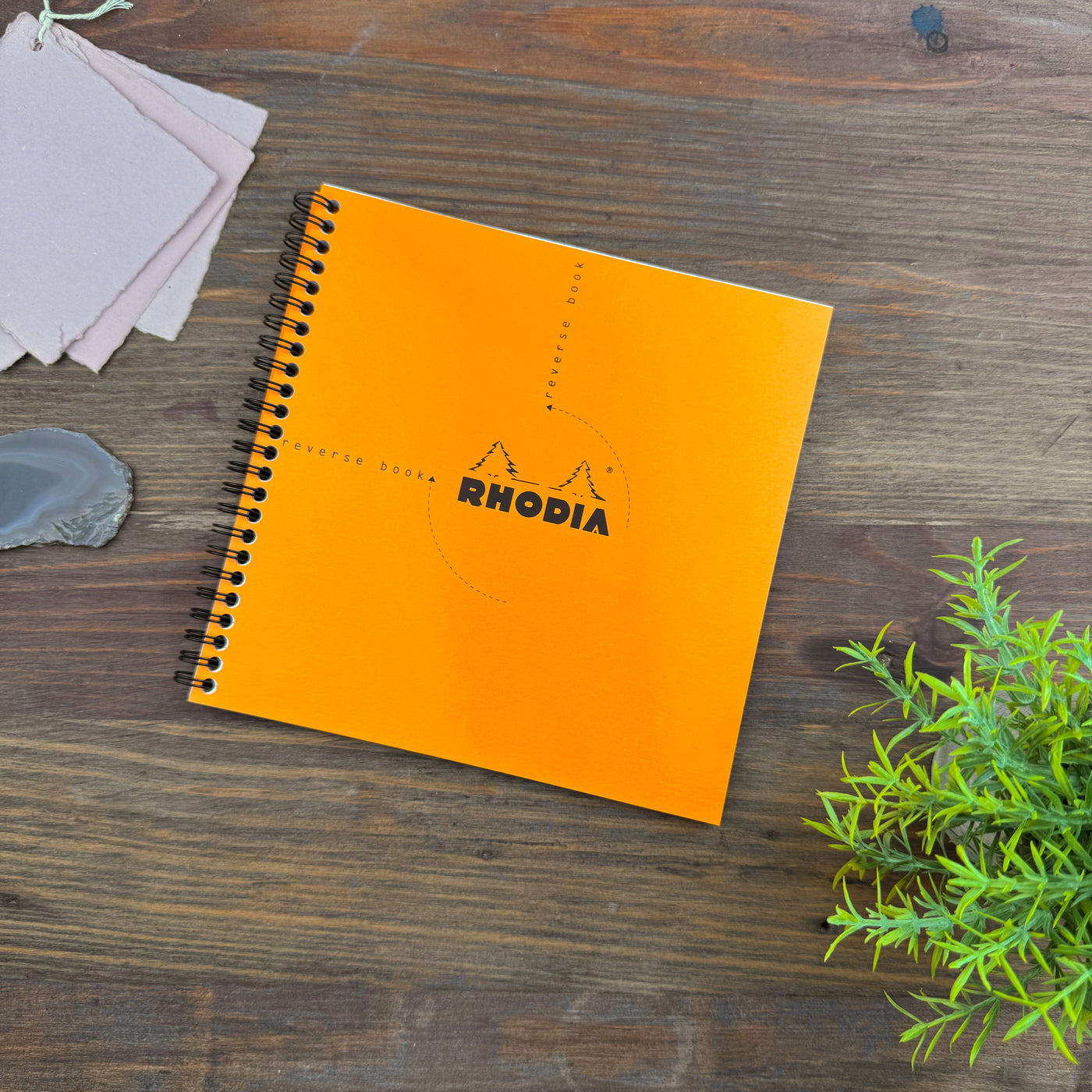 Rhodia Reverse Book - Graph 80 sheets - 8 1/4 x 8 1/4 - Orange cover