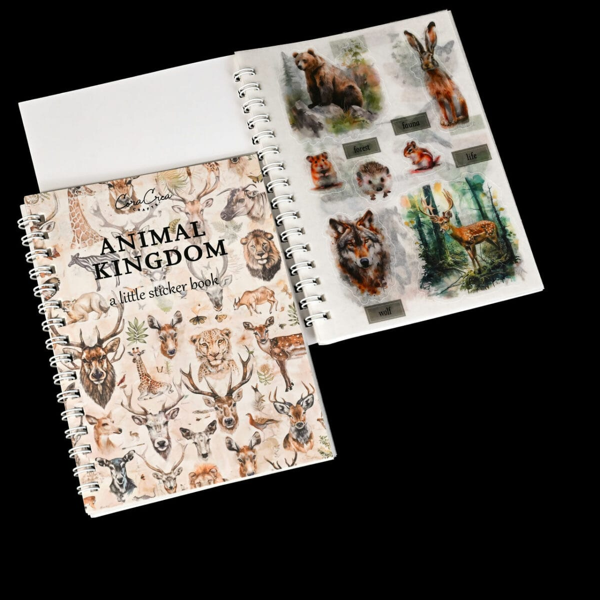 CoraCreaCrafts Sticker Book - Animal Kingdom