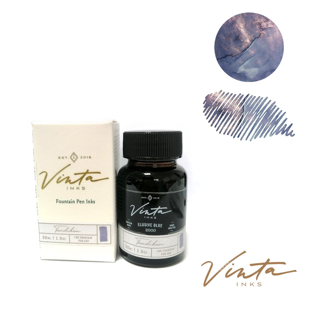 Vinta Elusive Blue (Tandikan 2000) - 30ml Bottled Ink