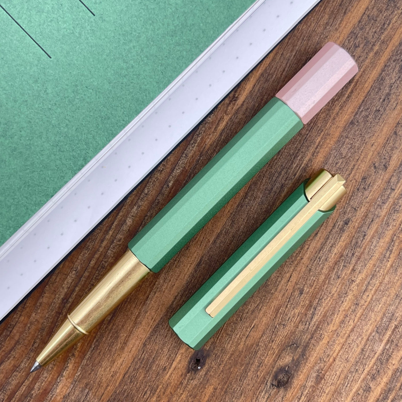 ystudio Glamour Evolve Bihex Rollerball Pen - Absinthe