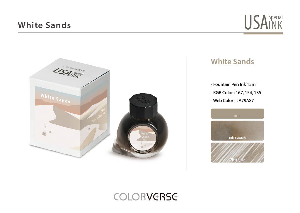 Colorverse USA White Sands (New Mexico) - 15ml Bottled Ink