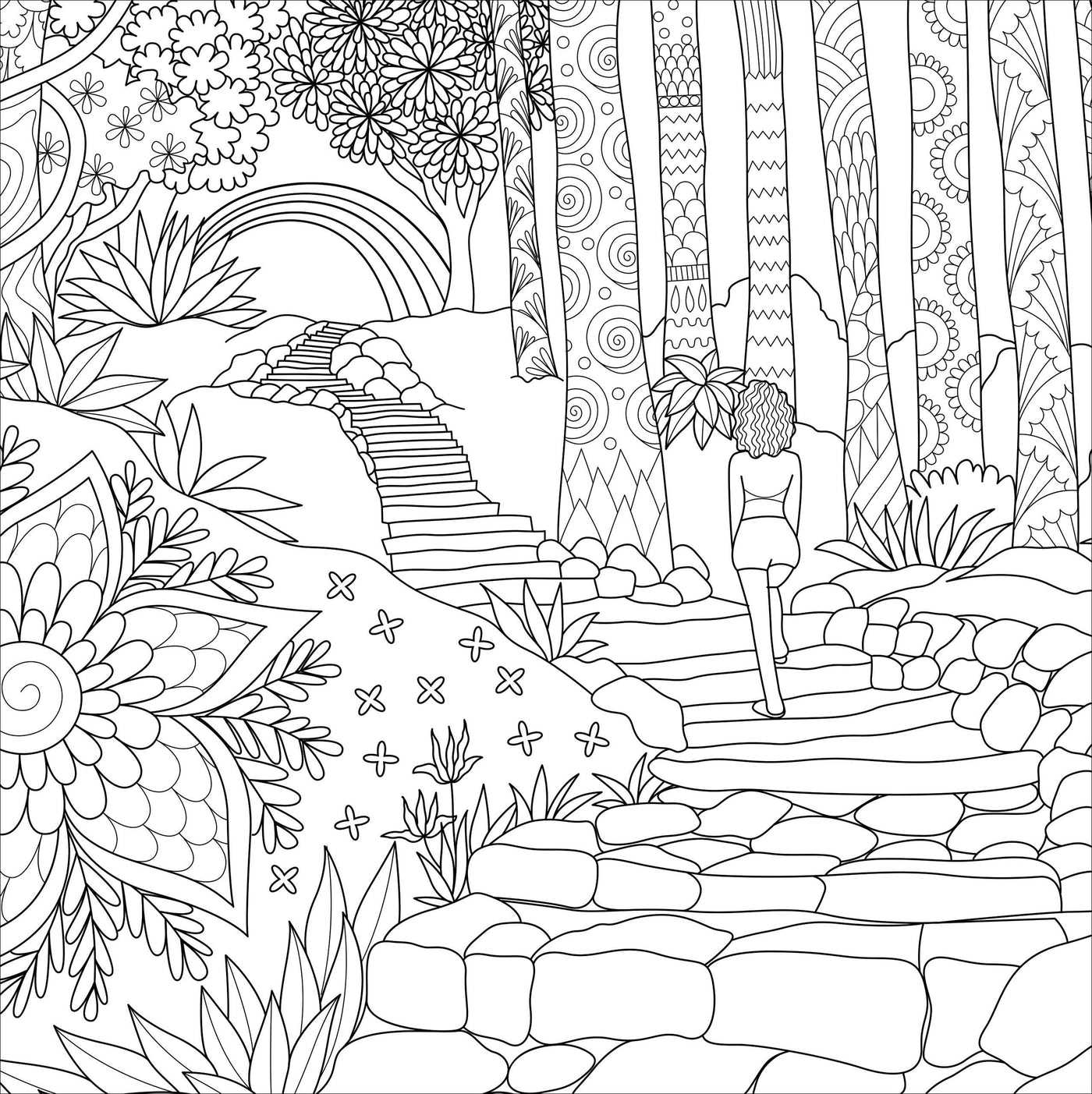 Boho Dreams Adult Coloring Book