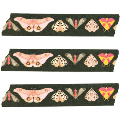 Moth Washi Tape in Pink and Green