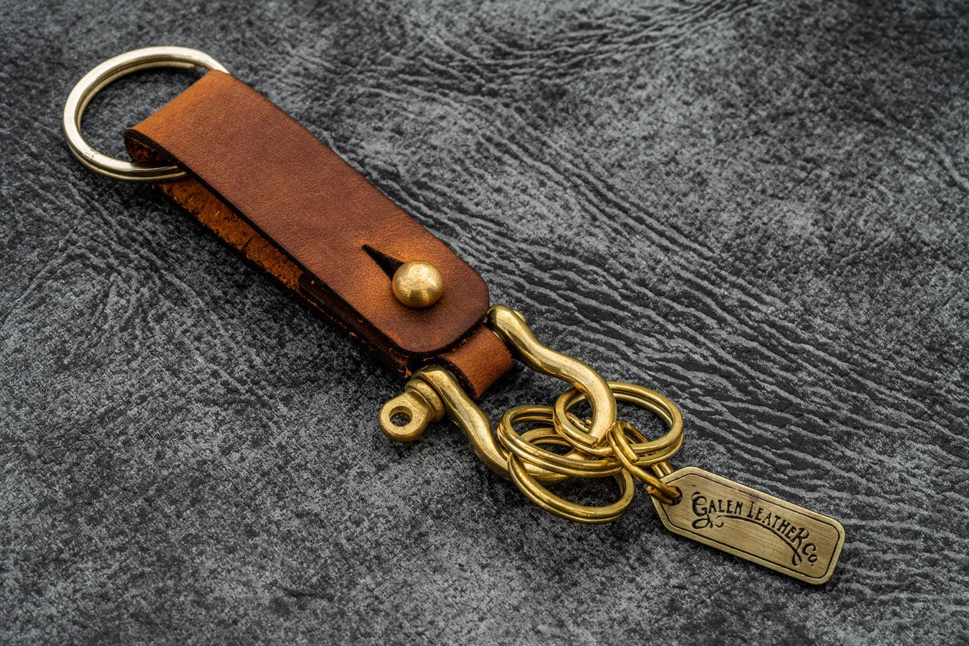 Galen Leather Key Fob - California