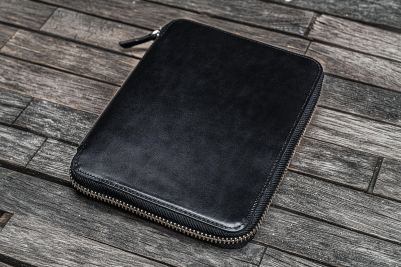 Galen Leather Zipped B6 Notebook Folio