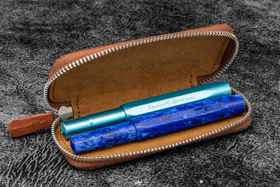 Galen Leather Double Pen Case for Pocket Pen