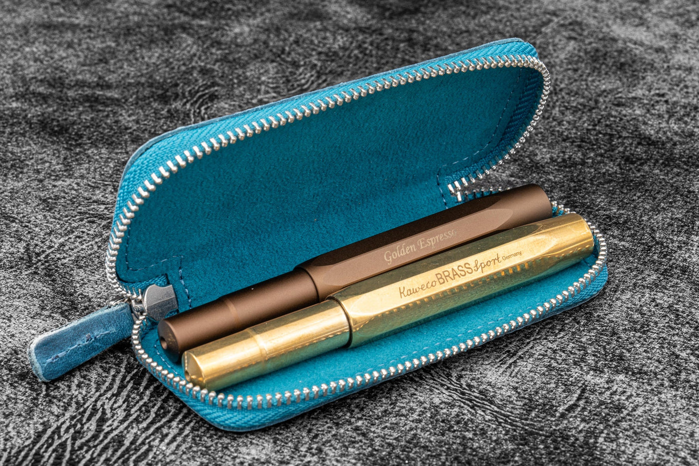 Galen Leather Double Pen Case for Pocket Pen