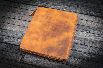 Galen Leather Zipped B5 Notebook Folio