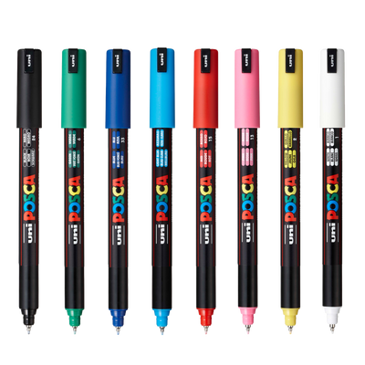 Uni POSCA PC-1MR Water-Based Paint Markers (8 Pack)