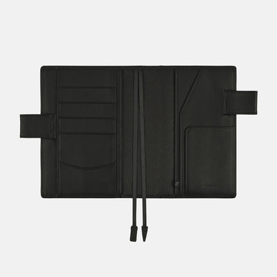 Hobonichi Techo A6 Original Planner Cover - Leather: TS Basic - Black