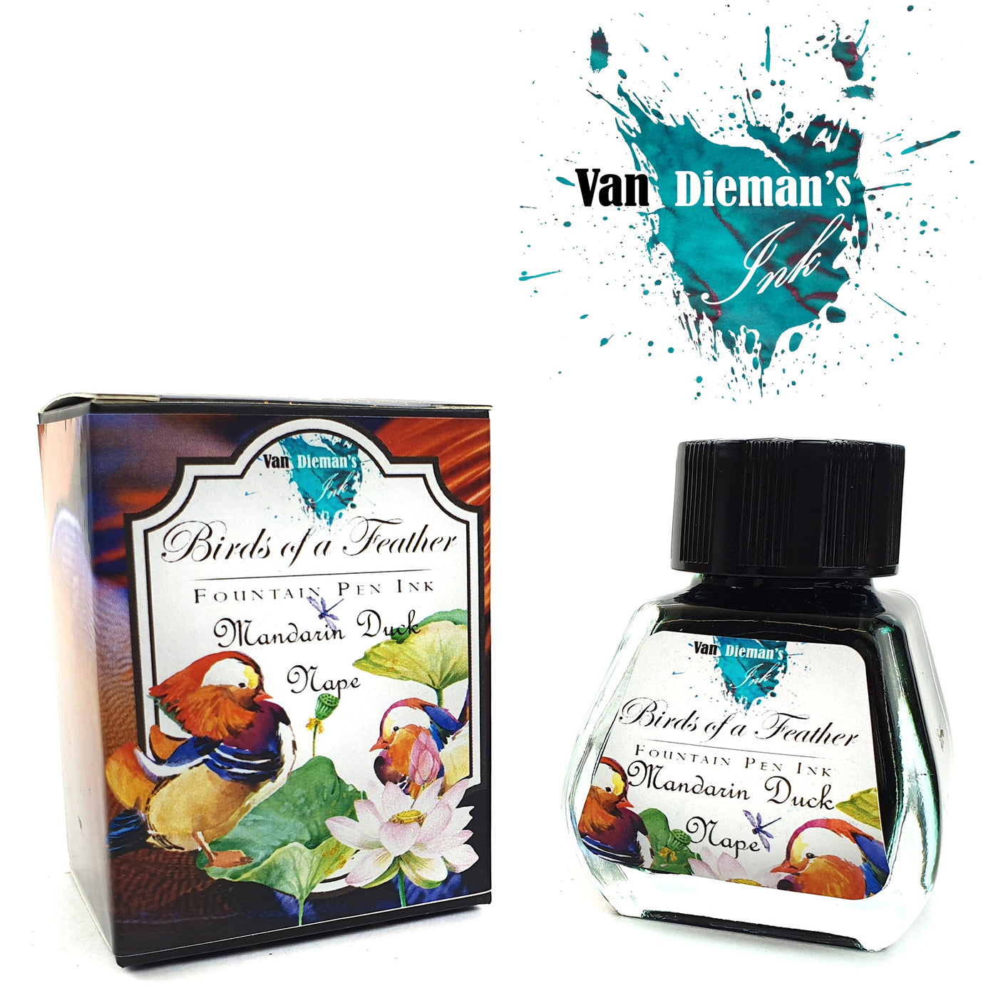 Van Dieman's Birds of a Feather - Mandarin Duck Nape - 30ml Bottled Ink