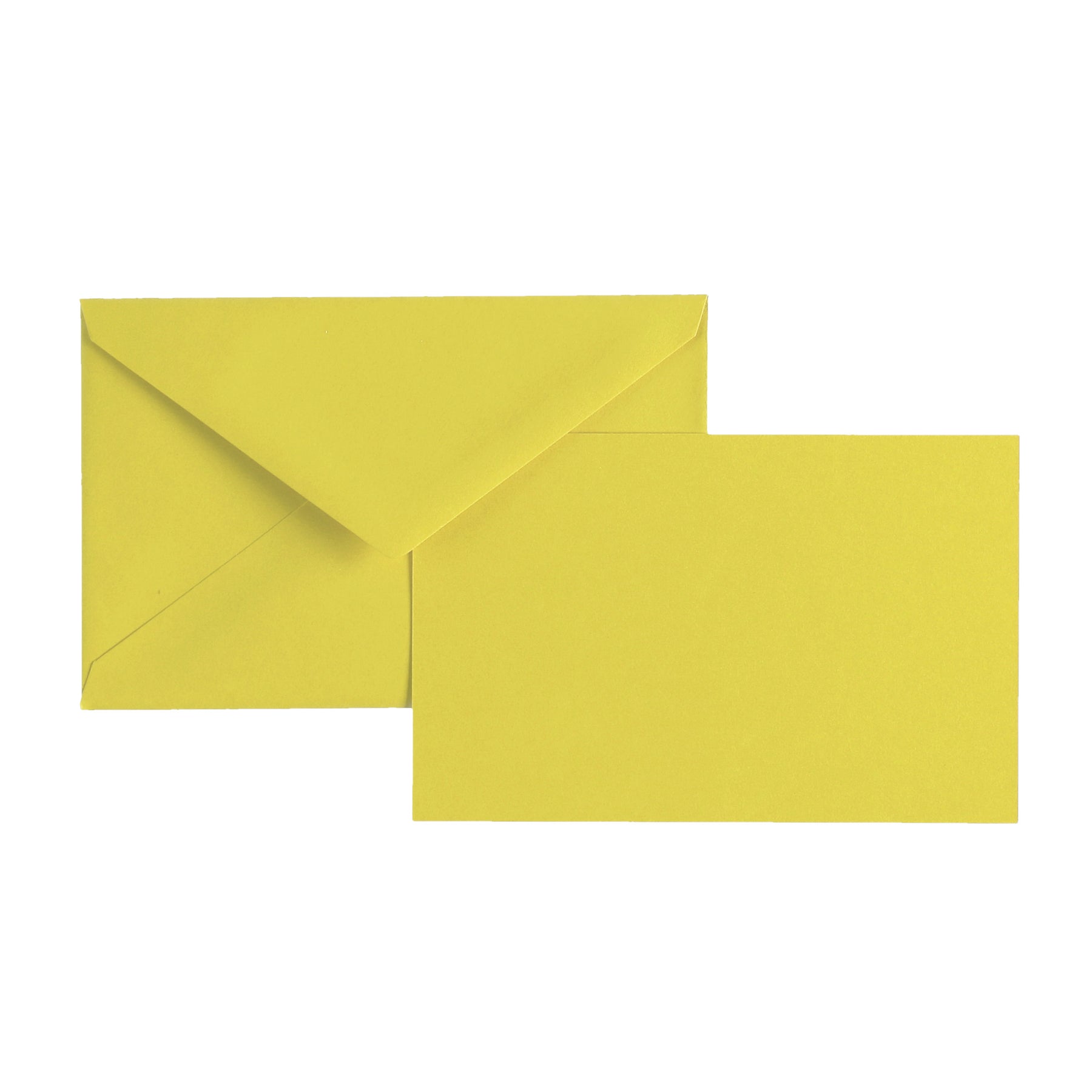 Vellum Stationery Set - Smooth Finish, Flat Card - 3 1/2' x 5 1/2' - Yellow