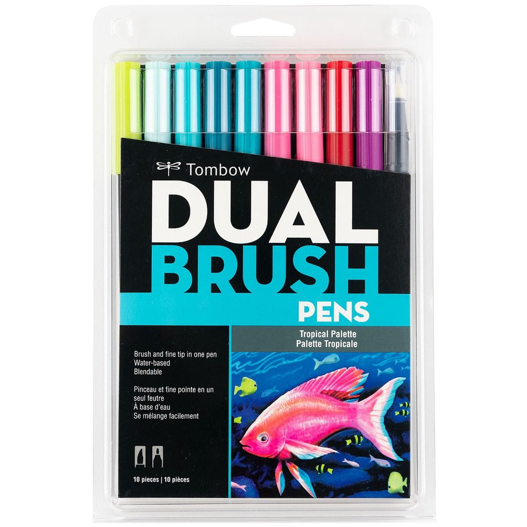 Tombow Dual Brush Pen Bright Palette Set - 10 Pack (56185
