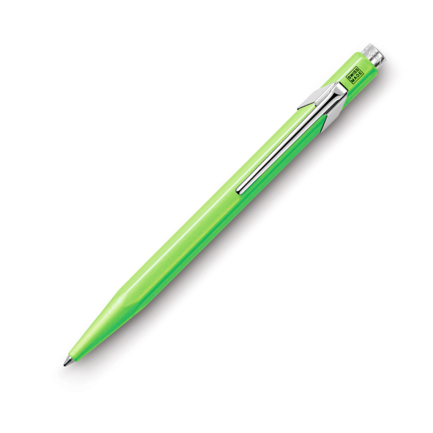 Caran d'Ache 849 Metal X Ballpoint Pen - Yellow-Green | Atlas Stationers.