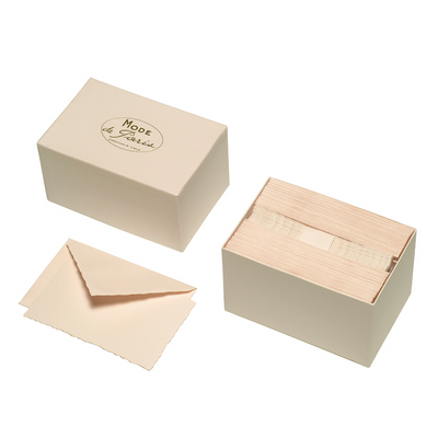 G. Lalo Deckle-Edged Mode de Paris Stationery - 3 3/4" x 6" - Rose | Atlas Stationers.