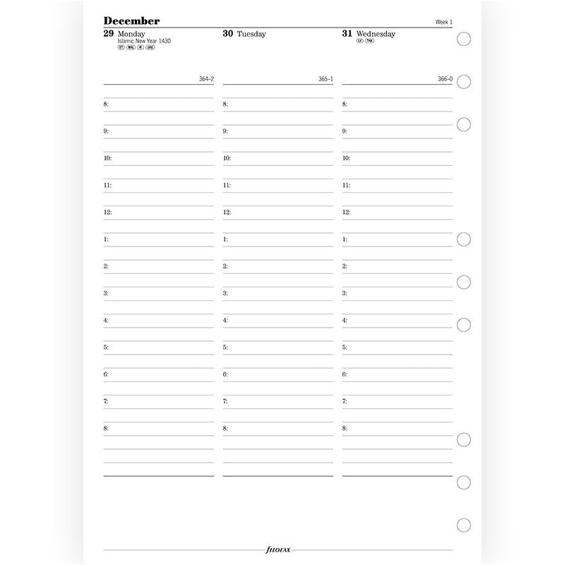Filofax Calendar Refill Week On Two Pages Mini 2024