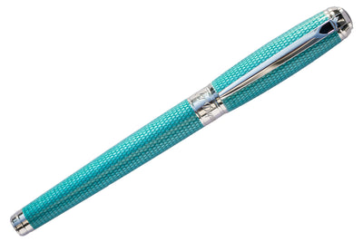 S.T. Dupont Line D Large Diamond Guilloche Fountain Pen - Aquamarine (Doorbuster)