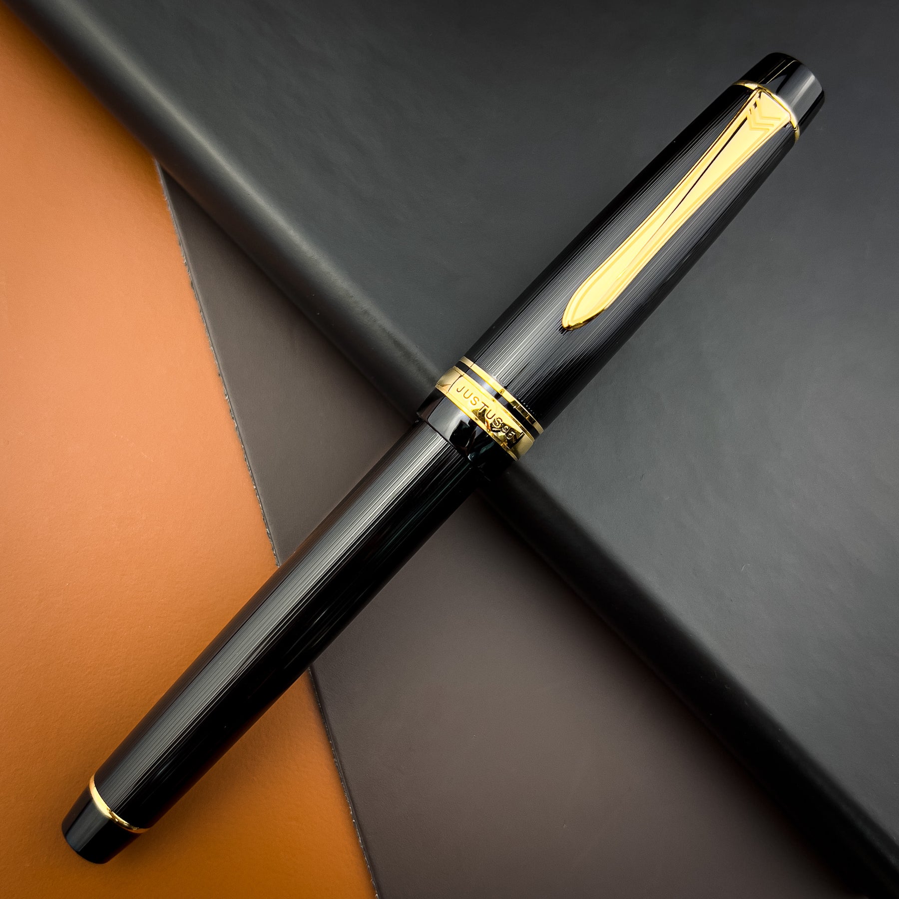 14-Kara　Accents　with　Justus　Pilot　Gold　Black　Pen　Resin　Fountain　95　Fine)　その他事務用品