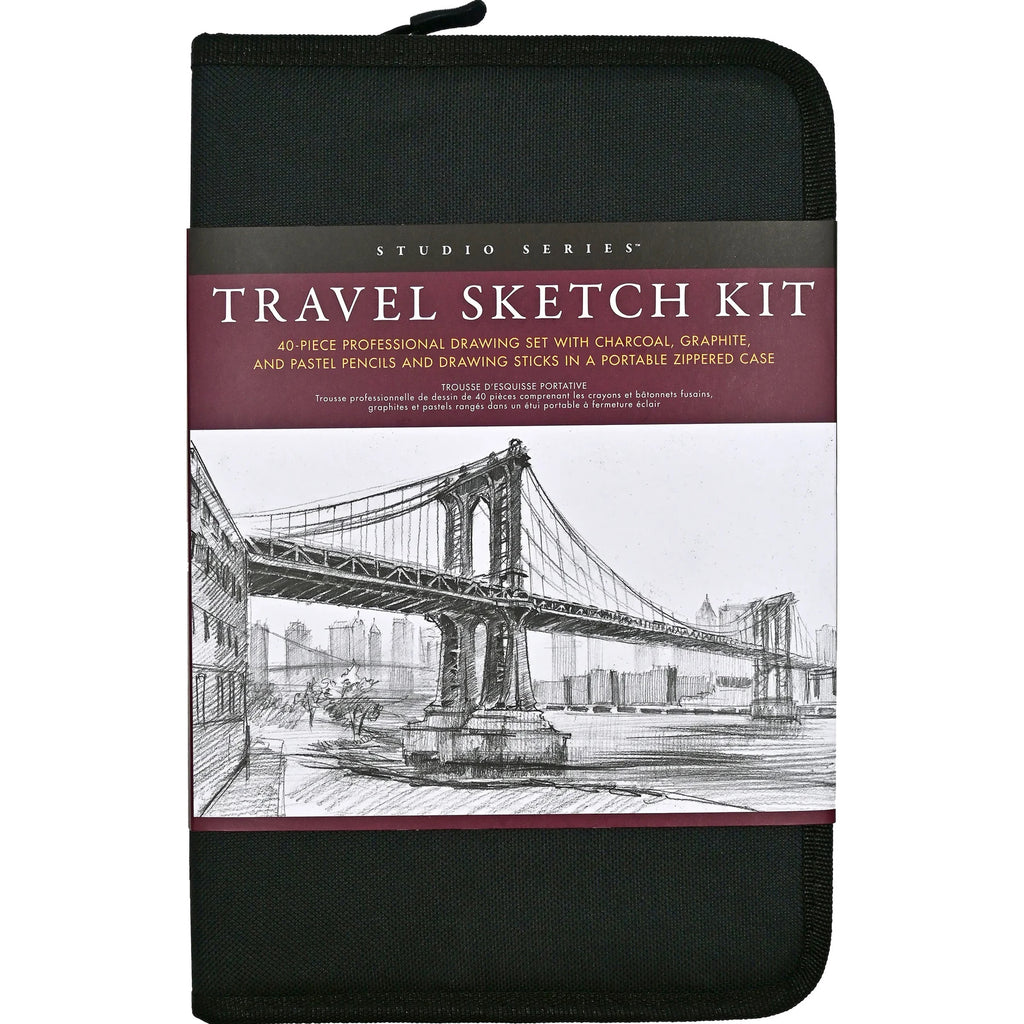 Studio Series Travel Sketch Kit (40 pieces with sturdy, zippered case)