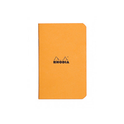 Rhodia Slim Staplebound Notebook - Graph 24 sheets - 3 x 4 3/4 - Orange cover | Atlas Stationers.