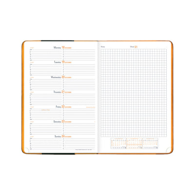 Rhodia Webplanner - Weekly Planner - 6 1/4 x 9 3/8 - Black Cover | Atlas Stationers.